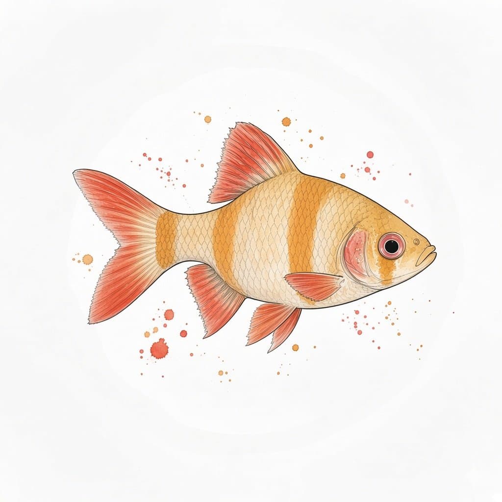 Barbo tigre albino